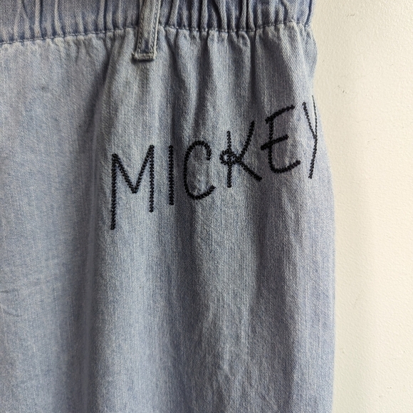 Disney Junk Food Mikey Embroidered Cropped Pants Sz XXL - Picture 7 of 12